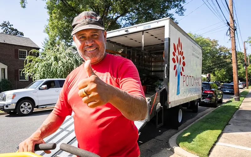 A Potomac Lawn Professionals team member